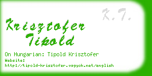 krisztofer tipold business card